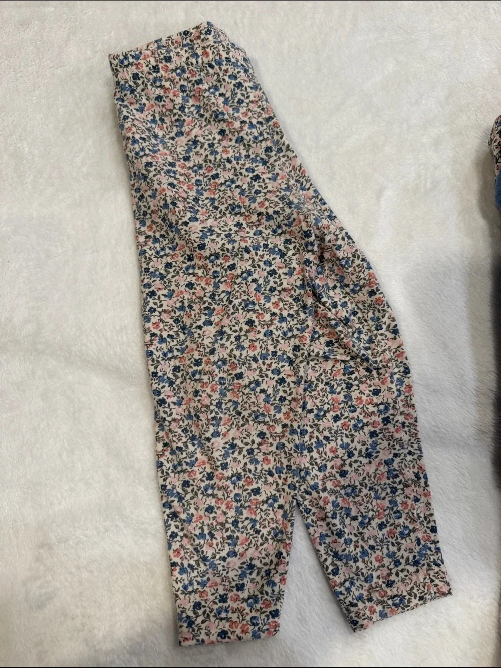 Carter's Light Blue Hooded Vest with Floral onesie and leggings 18m